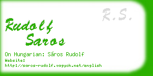 rudolf saros business card