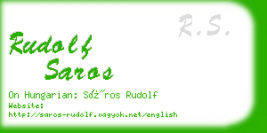 rudolf saros business card